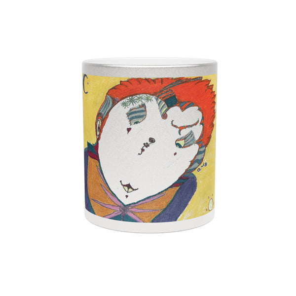 Red Head, Metallic Mug (Silver\Gold)