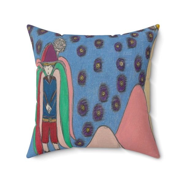 Bright Side Angel, Faux Suede Square Pillow