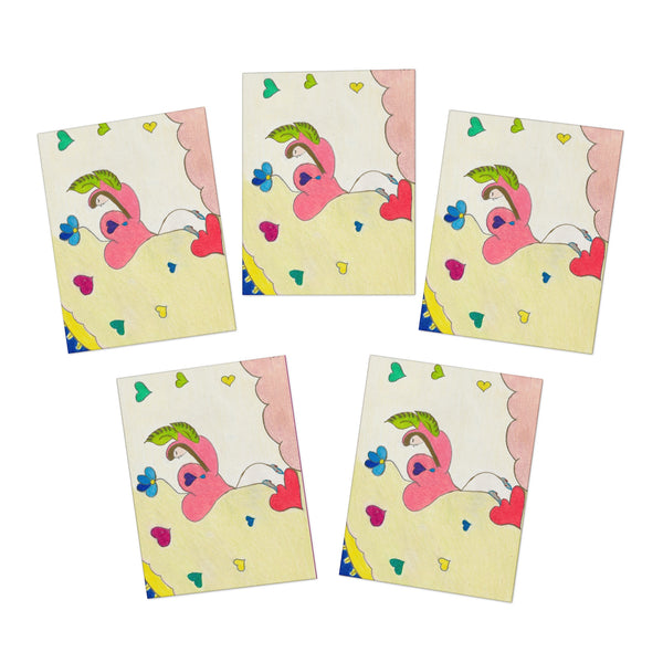 Cosmic Phoenix (Blank) Multi-Design Greeting Cards (5-Pack)