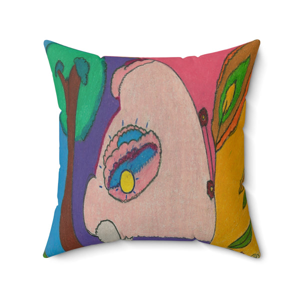 Sunset (Eye in The Sky), Faux Suede Square Pillow