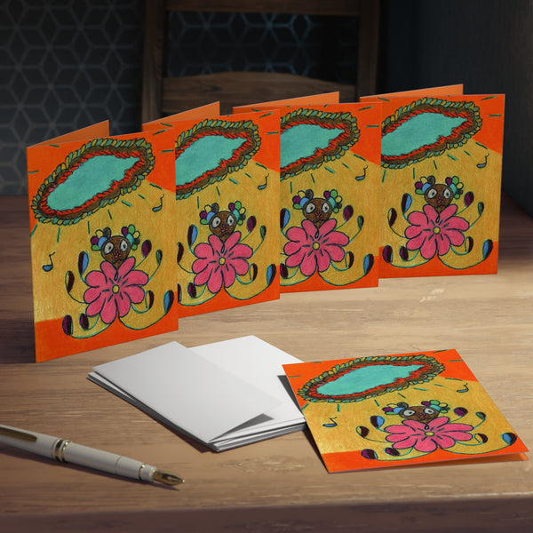 Sonic Bloom (Design #2) Multi-Design Greeting Cards (5-Pack)
