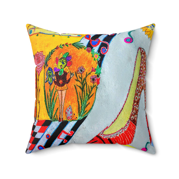 The Shoe Fits, Faux Suede Square Pillow