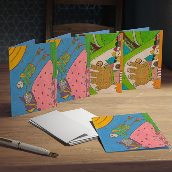 Set # 7 Multi-Design Greeting Cards (5-Pack) (Blank)