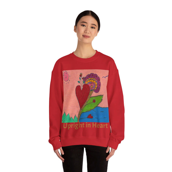 Upright in Heart (My Valentine's), Unisex Heavy Blend™ Crewneck Sweatshirt