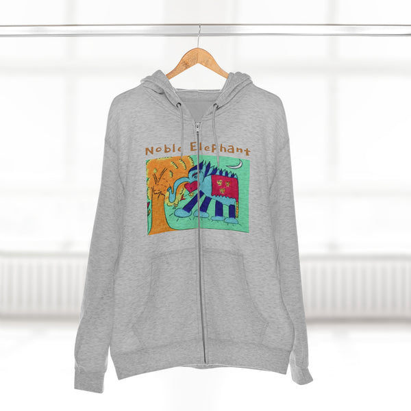 Noble Elephant, Unisex Zip Hoodie