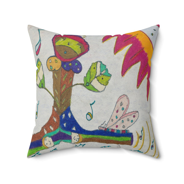 Tree Top, Faux Suede Square Pillow