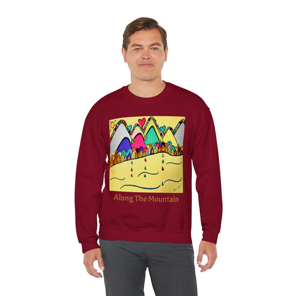 Mountain Crewneck Sweatshirt - Along The Mountain Design