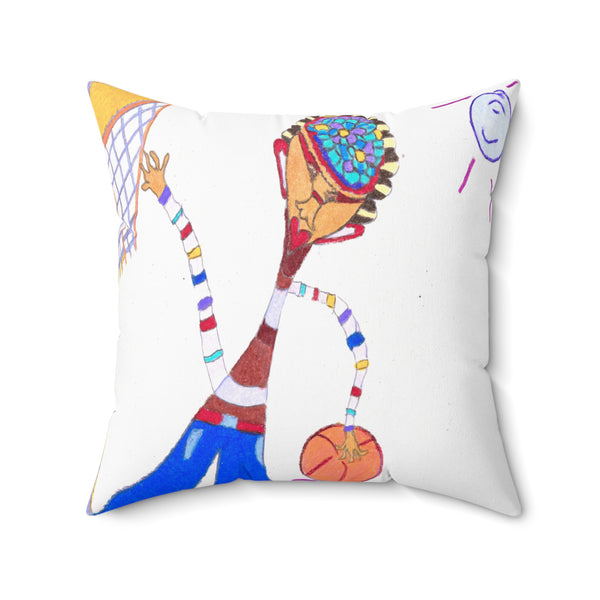 Dribble, Faux Suede Square Pillow