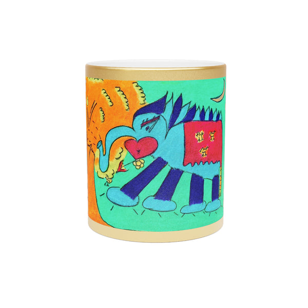 Noble Elephant, Metallic Mug (Silver\Gold)