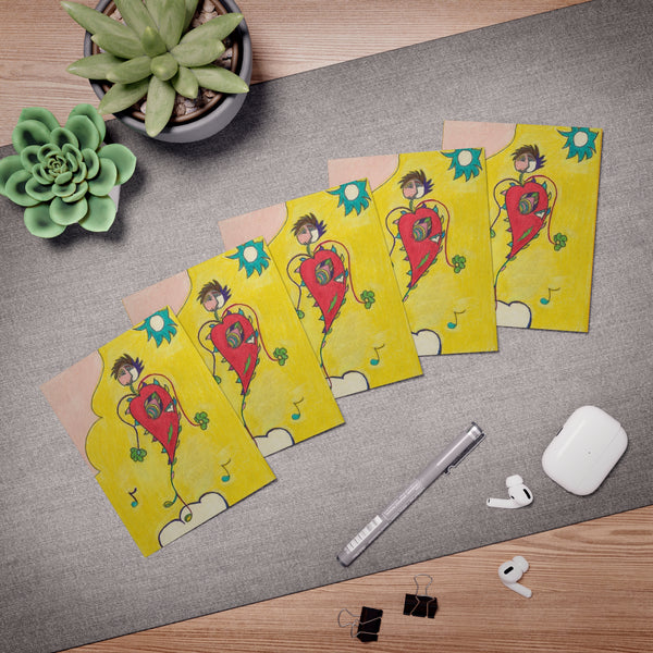 Blissful Heart Dancer (Blank) Multi-Design Greeting Cards (5-Pack)