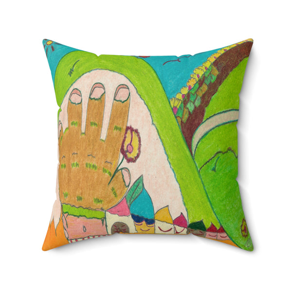 Blindspot, Faux Suede Square Pillow