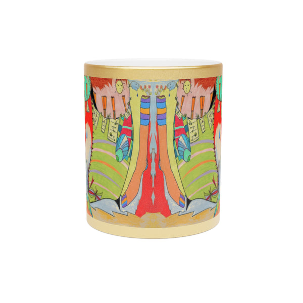 Hang Your Stockings, Metallic Mug (Silver\Gold)