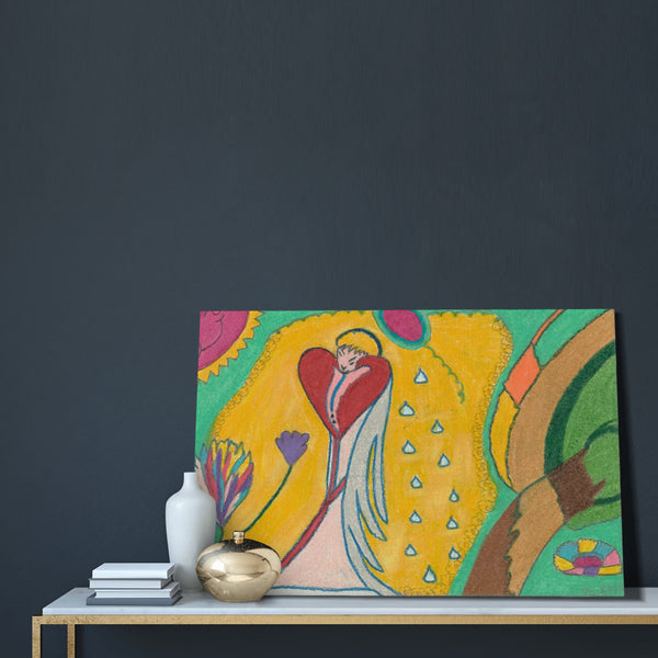 Angel Full of Heart, HC_C24 Canvas with Mounting Brackets 16x24in (horizontal)