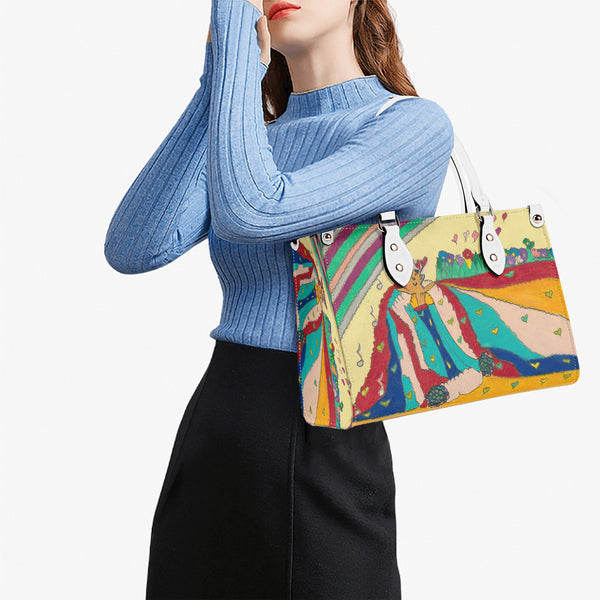 Noble King of Hearts, Multiple Sizes Upgraded Luxury Women PU Leather Handbag