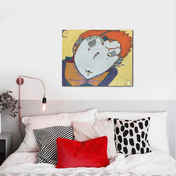 Red Head, HC_C25 Canvas with Mounting Brackets 16x20in (horizontal)