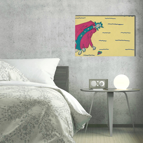 Noble Queen of Hearts, HC_C24 Canvas with Mounting Brackets 16x24in (horizontal)