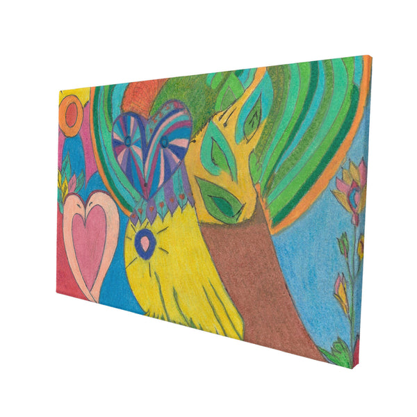 Owl in Love: HC_C22 Canvas with Mounting Brackets 12x18in (horizontal)