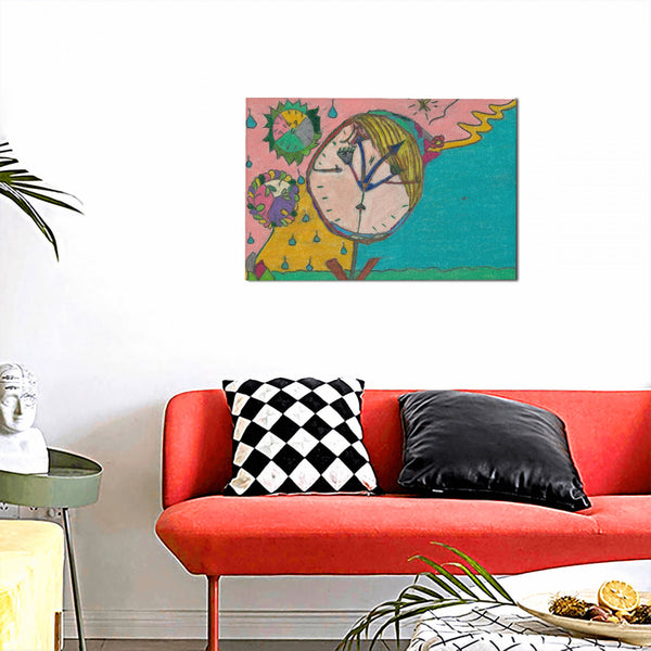 Wake Up (Timekeeper): HC_C22 Canvas with Mounting Brackets 12x18in (horizontal)