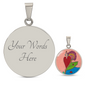 Upright in Heart (My Valentine's), Circle Luxury Necklace