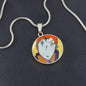 Red Head, Circle Luxury Necklace