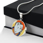 Red Head, Circle Luxury Necklace