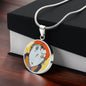 Red Head, Circle Luxury Necklace