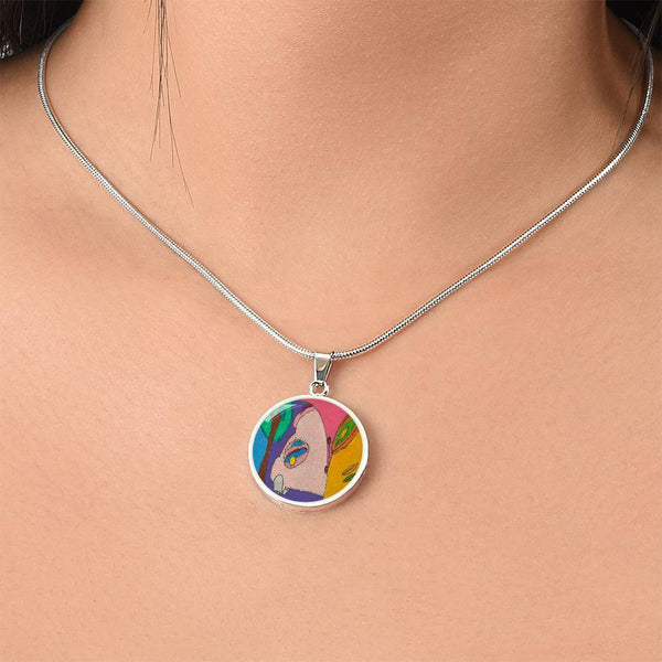 Sunset (Eye in The Sky), Circle Luxury Necklace