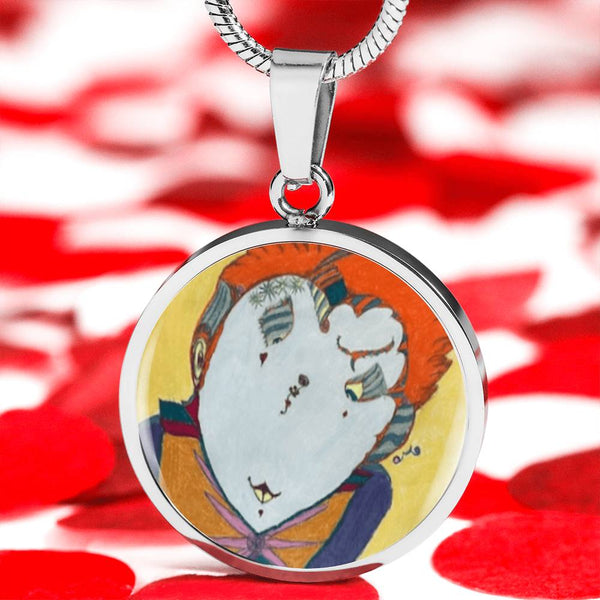 Red Head, Circle Luxury Necklace