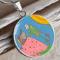 Full Moon, Circle Luxury Necklace