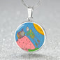 Full Moon, Circle Luxury Necklace