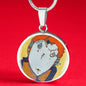 Red Head, Circle Luxury Necklace
