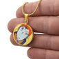 Red Head, Circle Luxury Necklace