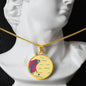 Noble Queen of Hearts, Circle Luxury Necklace