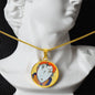 Red Head, Circle Luxury Necklace
