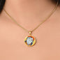 Red Head, Circle Luxury Necklace