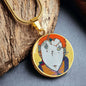 Red Head, Circle Luxury Necklace