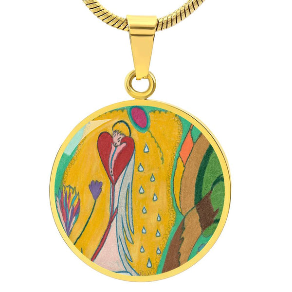 Angel Full of Heart, Circle Luxury Necklace