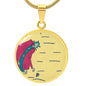Noble Queen of Hearts, Circle Luxury Necklace