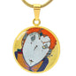 Red Head, Circle Luxury Necklace