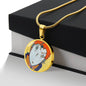 Red Head, Circle Luxury Necklace