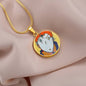Red Head, Circle Luxury Necklace