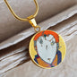 Red Head, Circle Luxury Necklace