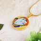 Red Head, Circle Luxury Necklace
