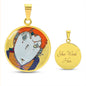 Red Head, Circle Luxury Necklace