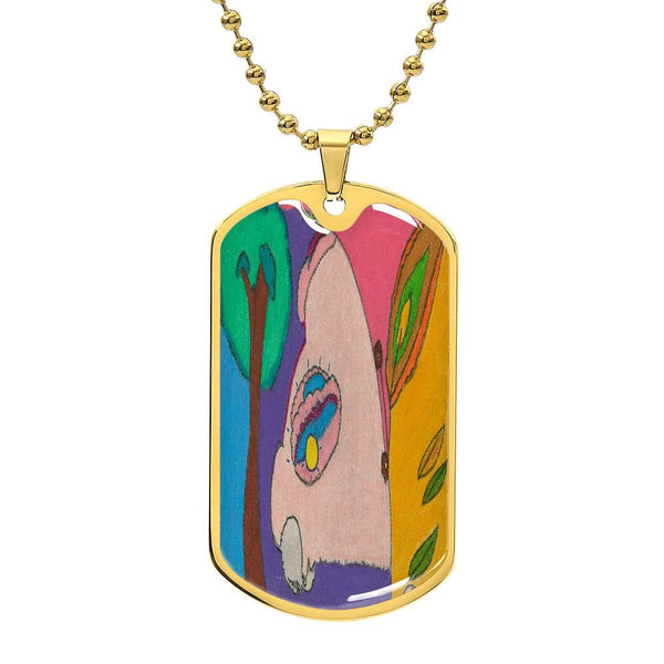 Sunset (Eye in The Sky), Military Luxury Necklace