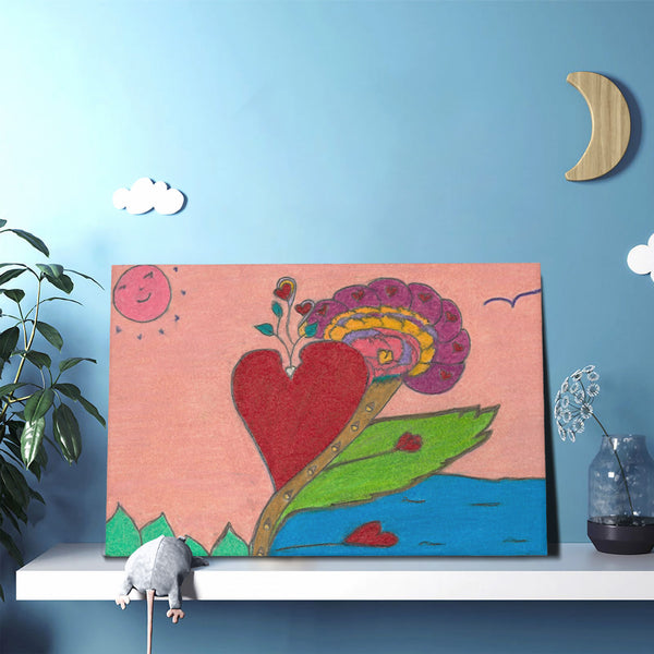 Upright in Heart,, (My Valentine's): HC_C22 Canvas with Mounting Brackets 12x18in (horizontal)