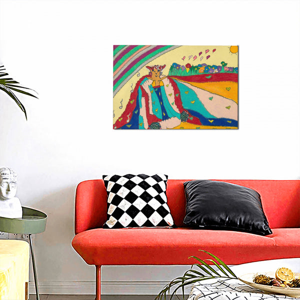 Noble King of Hearts: HC_C22 Canvas with Mounting Brackets 12x18in (horizontal)