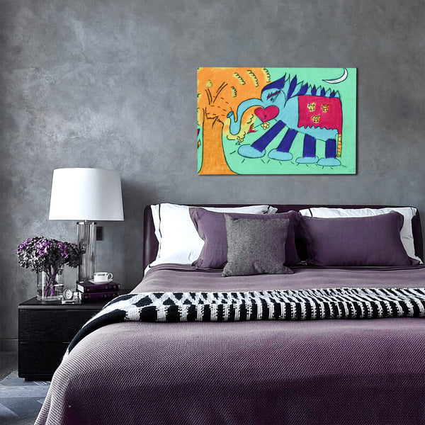 Noble Elephant: HC_C22 Canvas with Mounting Brackets 12x18in (horizontal)