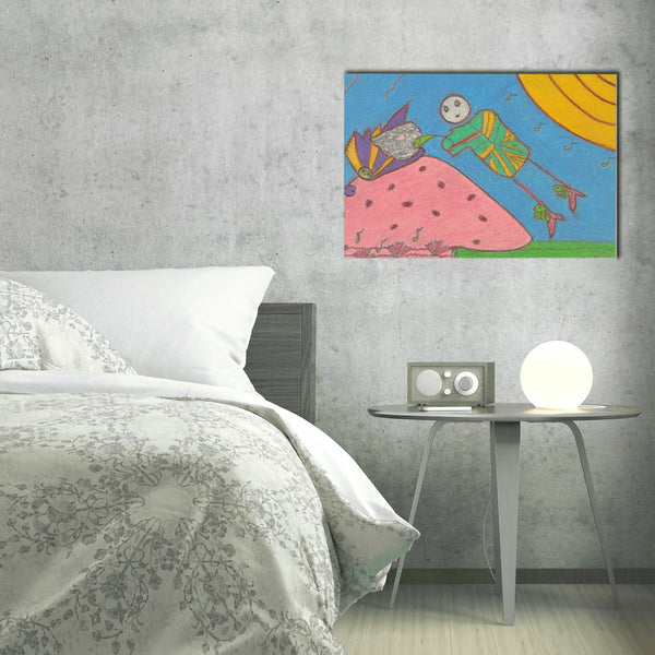 Full Moon, HC_C24 Canvas with Mounting Brackets 16x24in (horizontal)