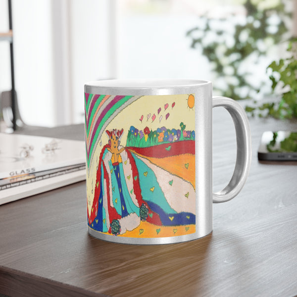 Noble King of Hearts (Expanded View), Metallic Mug (Silver\Gold)